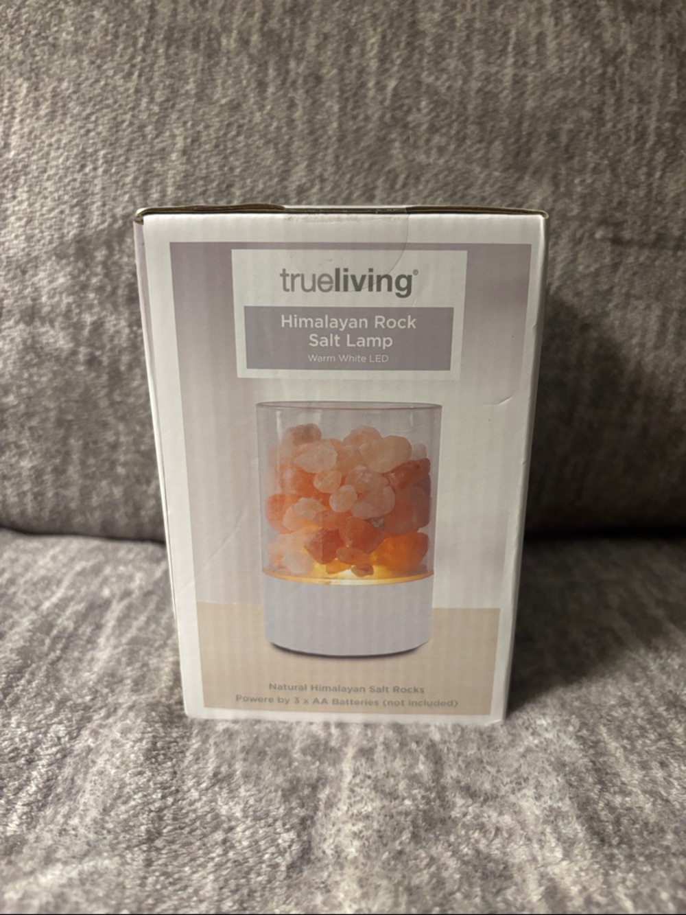 trueliving Himalayan Rock Salt Lamp - Orange & White
